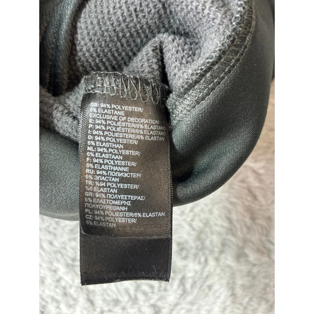 The North Face Mens Full Zip Jacket Dark Gray Textured‎ Stretch Mock Neck Large